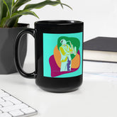 A Man Plays The Trumpet Black Glossy Mug - Beyond T-shirts